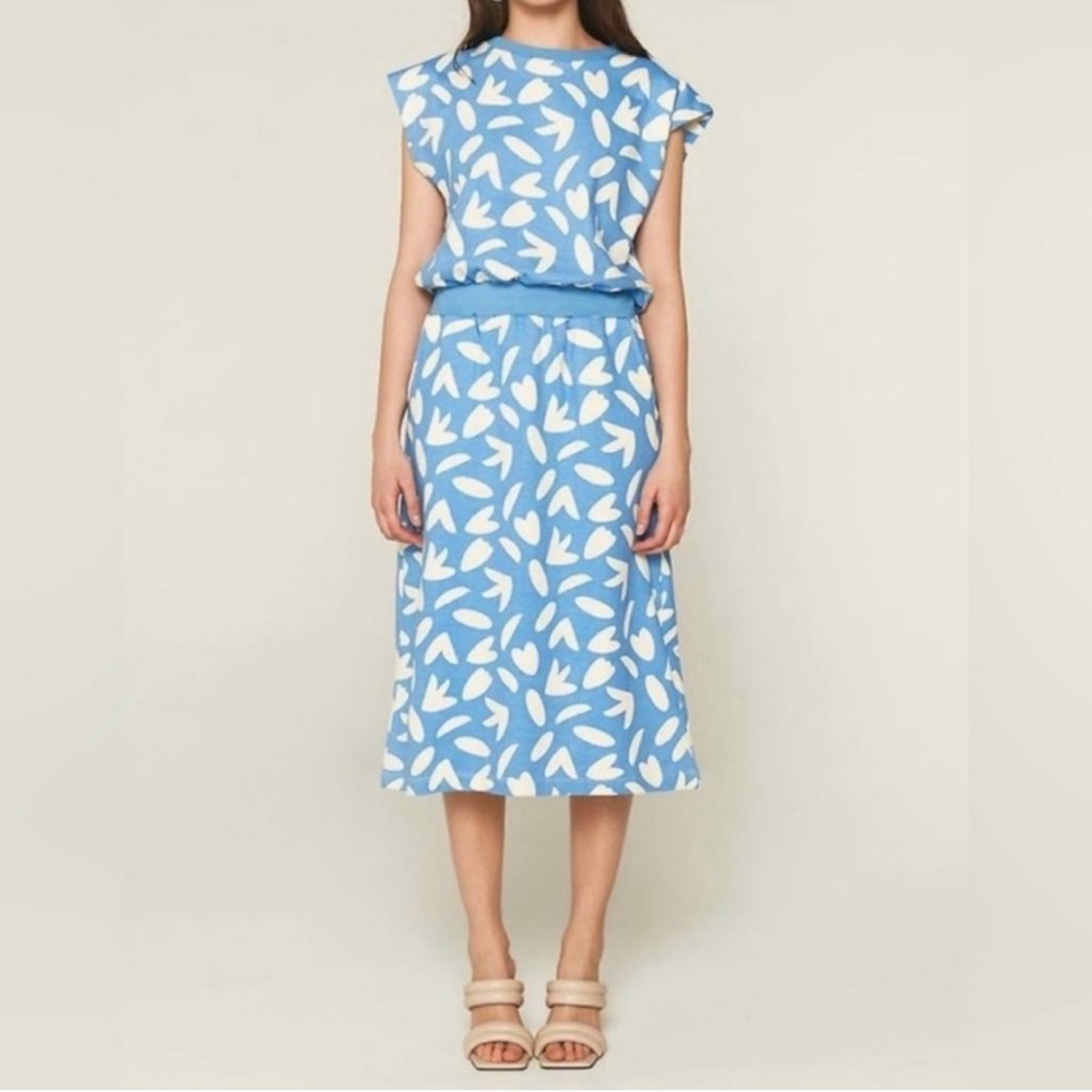 Compania Fantastica Petal Print Floral Midi Dress size Small